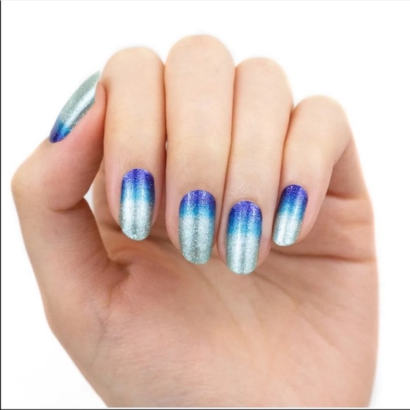 🎉Former HP🎉 *Retired* Color Street: Long Time No Sea | Mint Blue Glitter - Picture 6 of 8